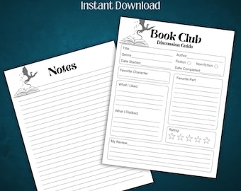 Guía de discusión para clubes de lectura: Plantilla imprimible para clubes de lectura (Descarga PDF)