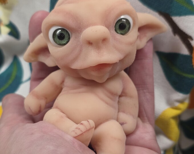 OOAK Mini Silicone Grumpy / Ugly Elf Baby - Platinum Collectible Full ...