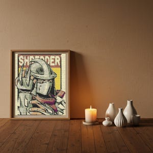 Armored Claw Villain Cross Stitch Pattern PDF – Dark Warrior Embroidery – Hero Turtle Embroidery, Pizza Loving Turtles Cross Stitch Pattern