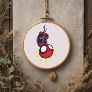Baby Spiderman Cross Stitch Pattern: Hero XStitch PDF (Instant Download)