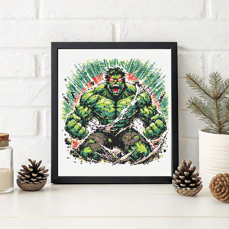 Hulk Pattern Print Hulk Cross Stitch Pattern, Superhero Design (PDF Pattern) - Etsy
