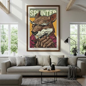 Wise Rat Martial Arts Master Cross Stitch Pattern: Ninja Mentor Embroidery (PDF Download