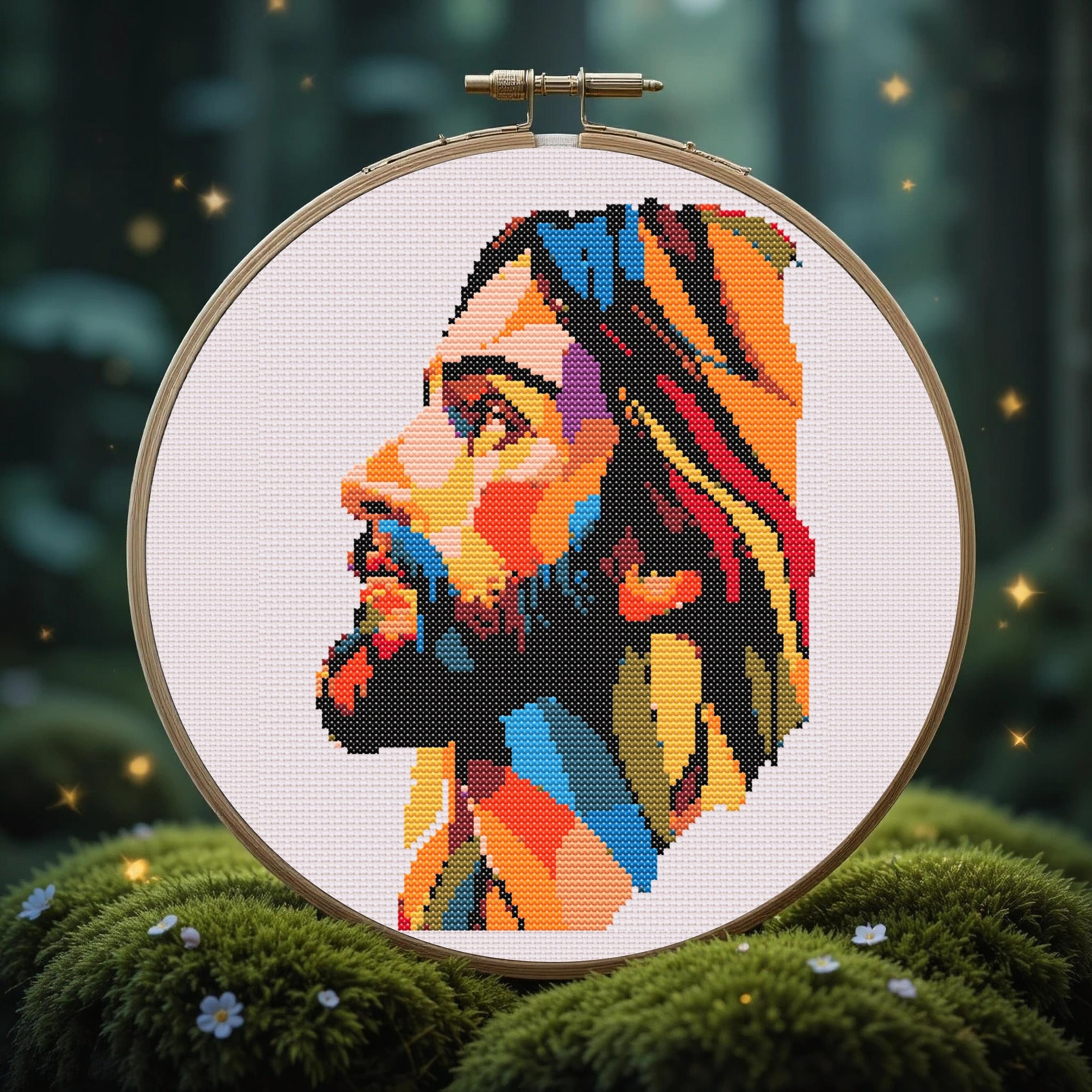 Jesus Cross Stitch Pattern Jesus Christ The Good Shepherd Cross stitch PDF Jesus Colorful Cross Stitch Pattern PDF, cross stitch pattern PDF