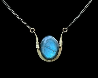 Small Hathor Talisman with Labradorite