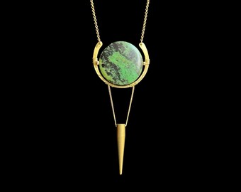 Rainforest Jasper Oculus Pendulum