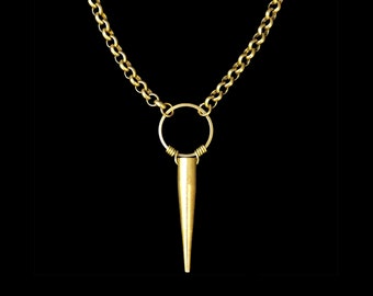 Brass Pendulum Spike Choker
