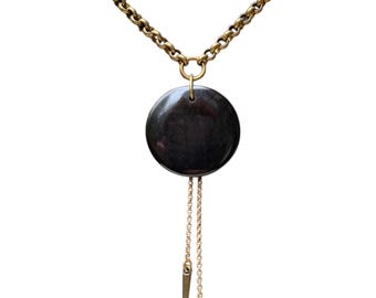 Onyx Choker with dangling spikes