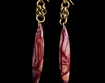 Natural Mookaite Jasper Earrings