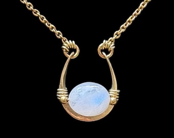 Tiny Rainbow Moonstone Healing Portal Talisman