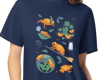 Pumpkin Toadlets Halloween T-Shirt - Heavyweight Spooky Frog Tee