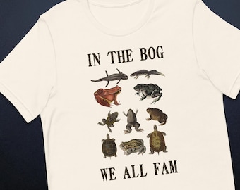 Funny Vintage Frog Shirt - In the Bog We All Fam - Reptile Shirt