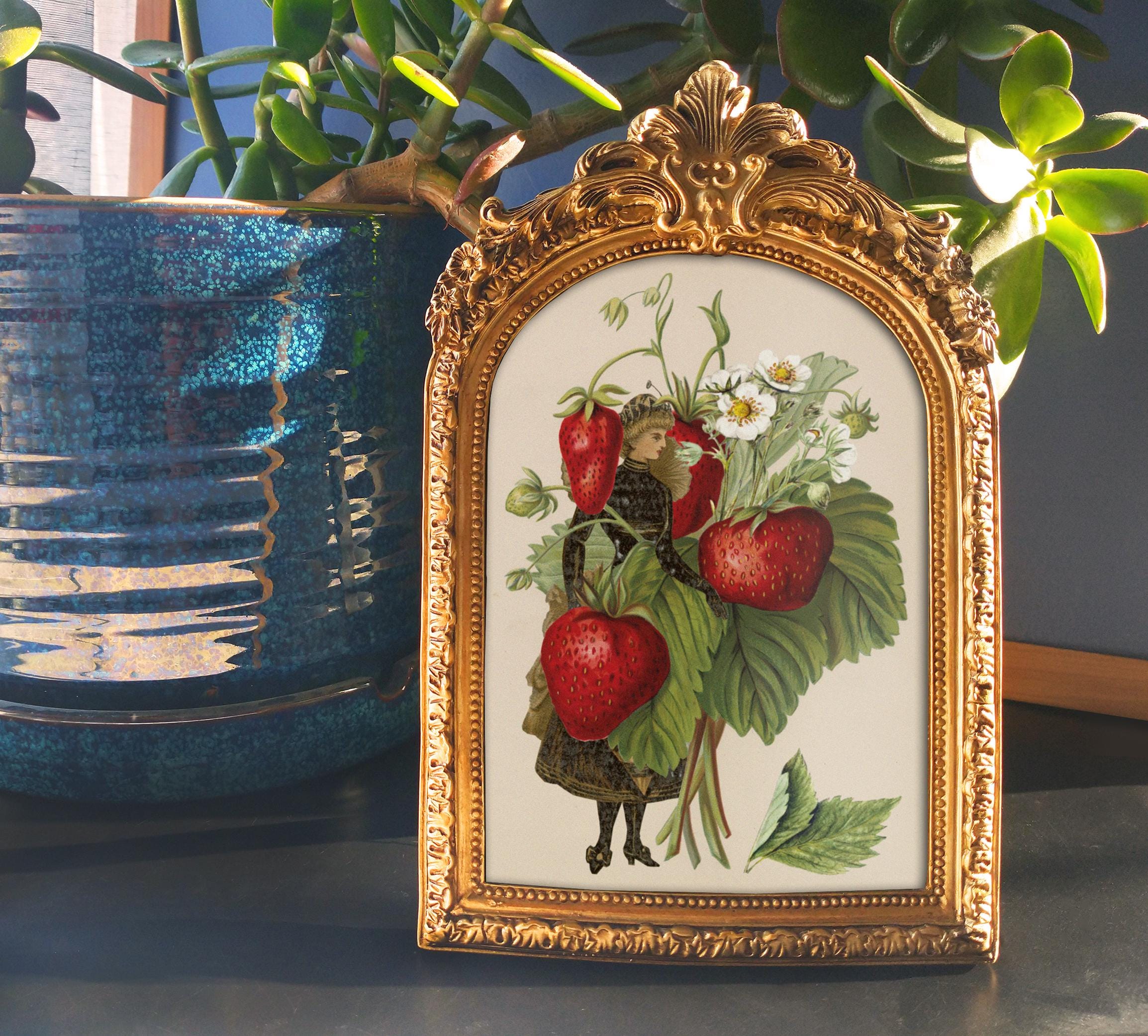 Vintage Gold Frame Art Women - Etsy