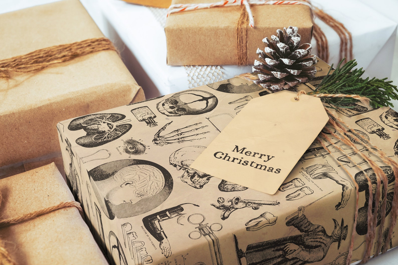 Vintage Medical Wrapping Paper Vintage Creepy Gift Wrap With Etsy