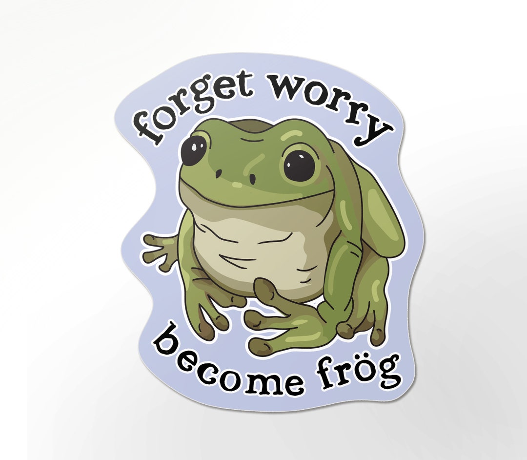 Worry Frog Sticker Cute Frogs Toads Mental Health Anxiety Self Worry Frog Sticker Cute Frogs Toads Mental Health Anxiety Self