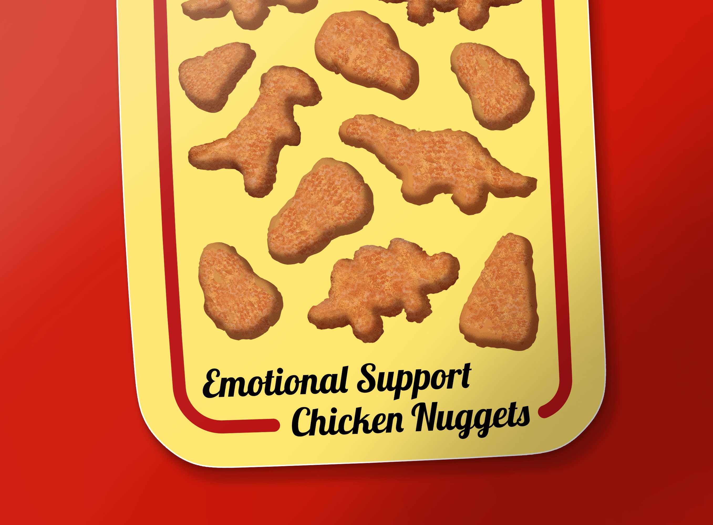 PRINTABLE Emotional Support Chicken Nugget Tags, Nugget of Wisdom