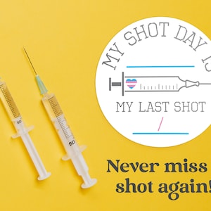 Trans Shot Day Reminder Sticker: Dry Erase Medication Tracker