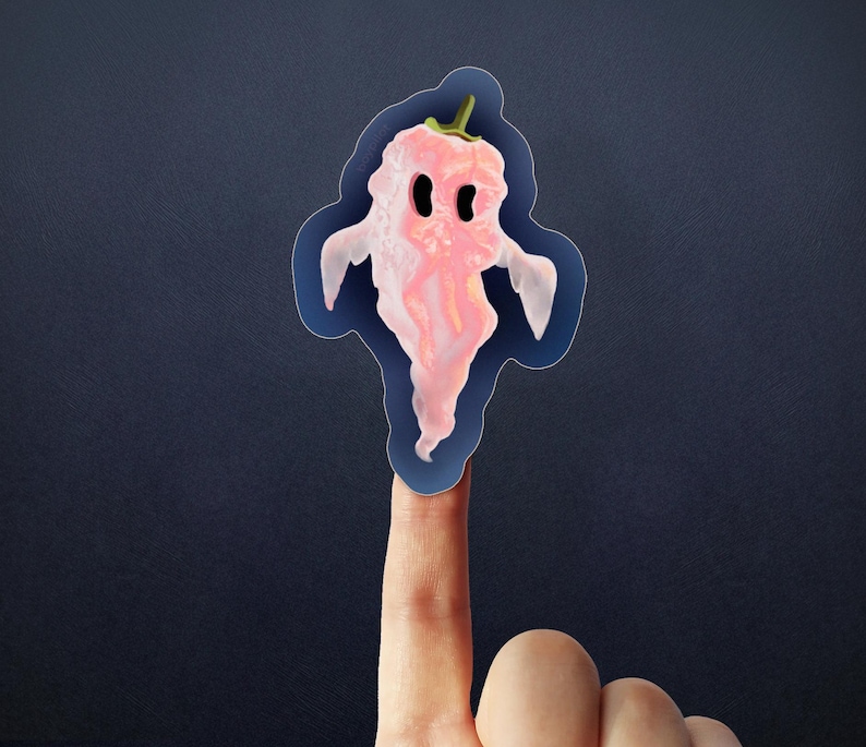 Ghost Pepper Sticker - Funny Spicy Food Lover Hot Sauce Vinyl Sticker 3" image 3