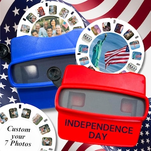 Custom View-Master Reel for Independence Day ,Personalized ViewFinder, Birthday,Wedding,Anniversary Gift, Couples Boudoir Retro Keepsake