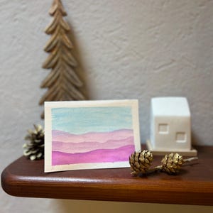 Carte aquarelle originale peinte à la main, parfaite pour Pâques, la fête des mères, les anniversaires et les remerciements