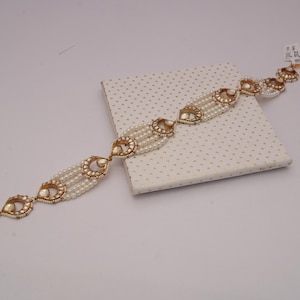 Sabyasachi geïnspireerd gouden Kundan Matha Patti/Indiase bruiloft gouden hoofdband sieraden/Sheesh Phool Patti/cadeau voor bruid/gratis expreslevering