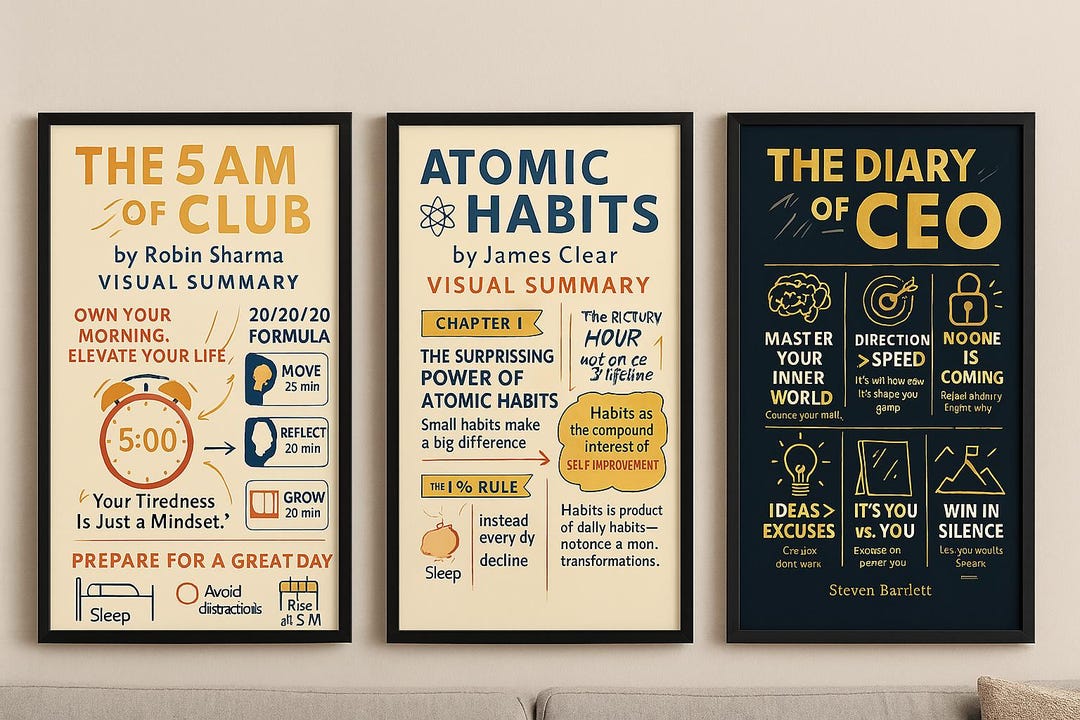 Book Summary Poster | Visual Summary With Key Lessons & Quotes | Atomic ...