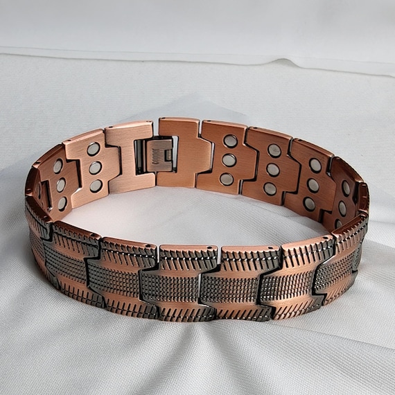 3x Handmade Red Copper Magnetic Bracelet Unique Gifts: Arthritis Relief, Energy Balance