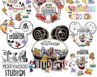 Hollywood Studio Sublimation Bundle, Family Vacation Png, Mouse and Friends Png, Toy and Friends,  Hollywood Tower Png, Family Trip Png