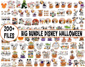 Big Bundle 200+ Files Halloween PNG SVG, Mouse and Friends, Halloween Toy, Princess Png, Halloween Trip Png,Trick Or Treat Png,Spooky Season