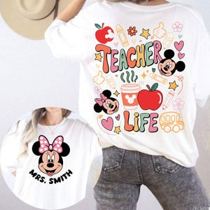 Personalized Teacher Life Svg, Back To School Svg, First Day Of School Svg, Mouse and Friends, Magical Kingdom Svg, Teacher School Svg