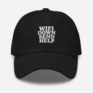 Funny WiFi Down Cap – Embroidered Dad Hat with Tech Humor – Internet Joke Baseball Hat – Unisex Gift for Gamers, Coders & Meme Lovers