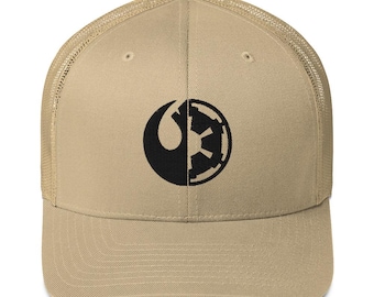 Star Wars Hat with Rebel & Empire Logo – Embroidered Unisex Baseball Cap – Galactic Fan Gift – Star Wars Cap for Him Her – Fandom Hat