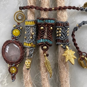 Handmade Brass Dreadlock Bead | Psywear Braid Accessory | Buddhist Jewelry