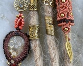 Dreadlock jewelry | loc bead | dread bead | psywear braid | india handmade | handcast brass | Buddhist jewelry