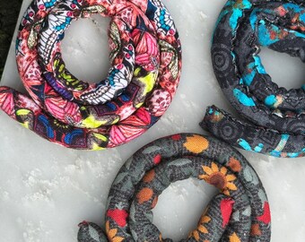 40cm Spiralocks ™ Cotton Fabric Vegan Dread Loc Ponytail Hippy Hair Tie Boho Bun Accessory