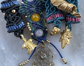 Dreadlock Jewelry // Tribal Costume // Dread Cuff // Psywear Braid // India Handmade // Handcast Brass // Buddhist Jewelry
