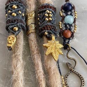 Dreadlock jewelry loc bead dread bead psywear braid india handmade handcast brass Buddhist jewelry image 1