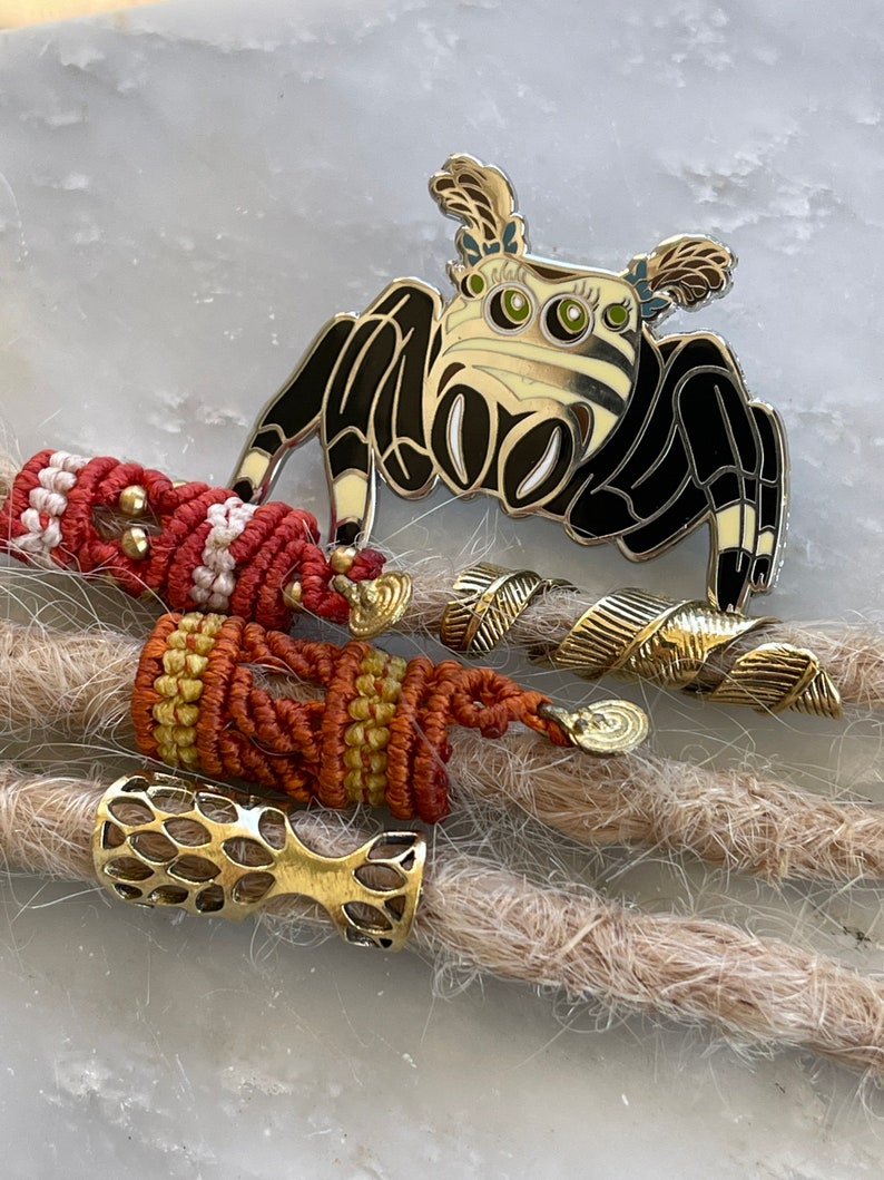 Dreadlock jewelry loc bead dread bead psywear braid india handmade handcast brass Buddhist jewelry image 1