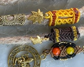 Dreadlock jewelry | loc bead | dread bead | psywear braid | india handmade | handcast brass | Buddhist jewelry