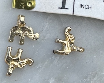 Brass Elephant Charms for Crafts and Jewelry Making - Set of 35