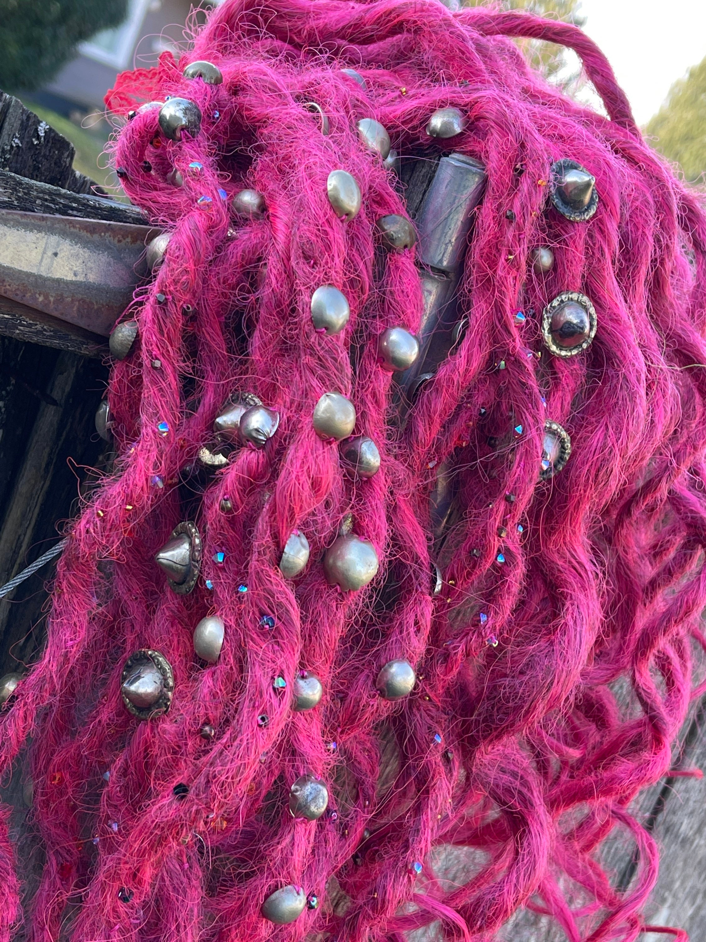 Pink Synth Dreads Belly Dancer Costume for Burning Man Festivals and ...