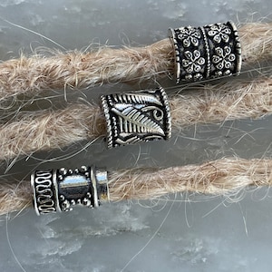 Dreadlock Jewelry //  Loc Bead // Dread Cuff // Psywear Braid // India Handmade // Handcast Brass // Buddhist Jewelry