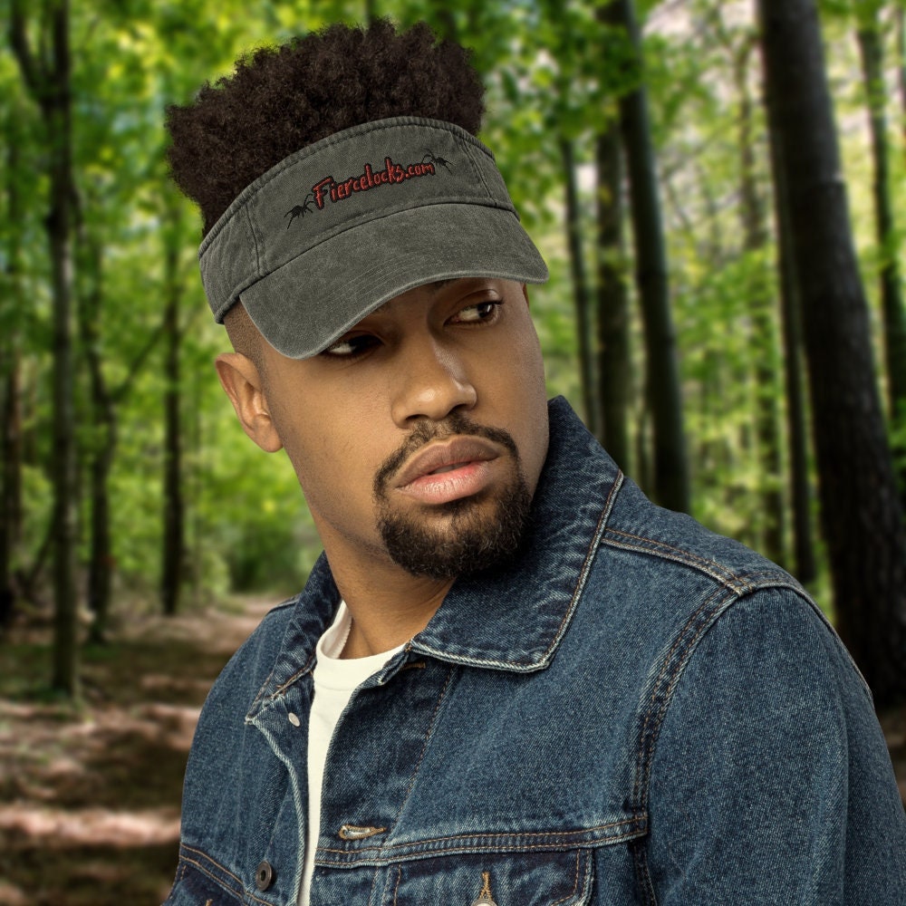 Fiercelocks Denim Visor // Dreadlock Hats // Dread Accessories // Tribal Hair // LOC Hat // Street Fashion