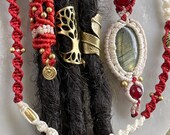 Dreadlock jewelry | loc bead | dread bead | psywear braid | india handmade | handcast brass | Buddhist jewelry