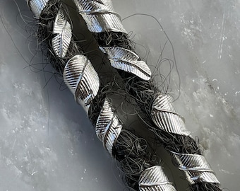 Handmade Brass Silver Loc Bead for Dreadlocks, Psywear Braid, Tribal Costume Accessory