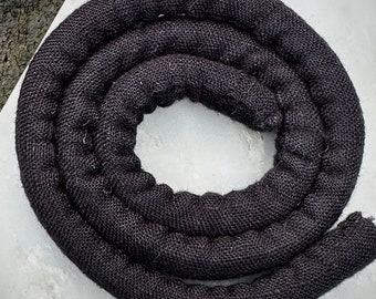 SpiraLocks black hemp |  vegan | 50+80 CM | dread loc ponytail | dreads hair tie | boho hippy | dreadlocks | dread bun | Fiercelocks