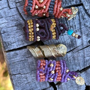 Boho locs dreadlock jewelry dread cuff psywear braid handmade jewelry tribal cuff buddhist jewelry image 8