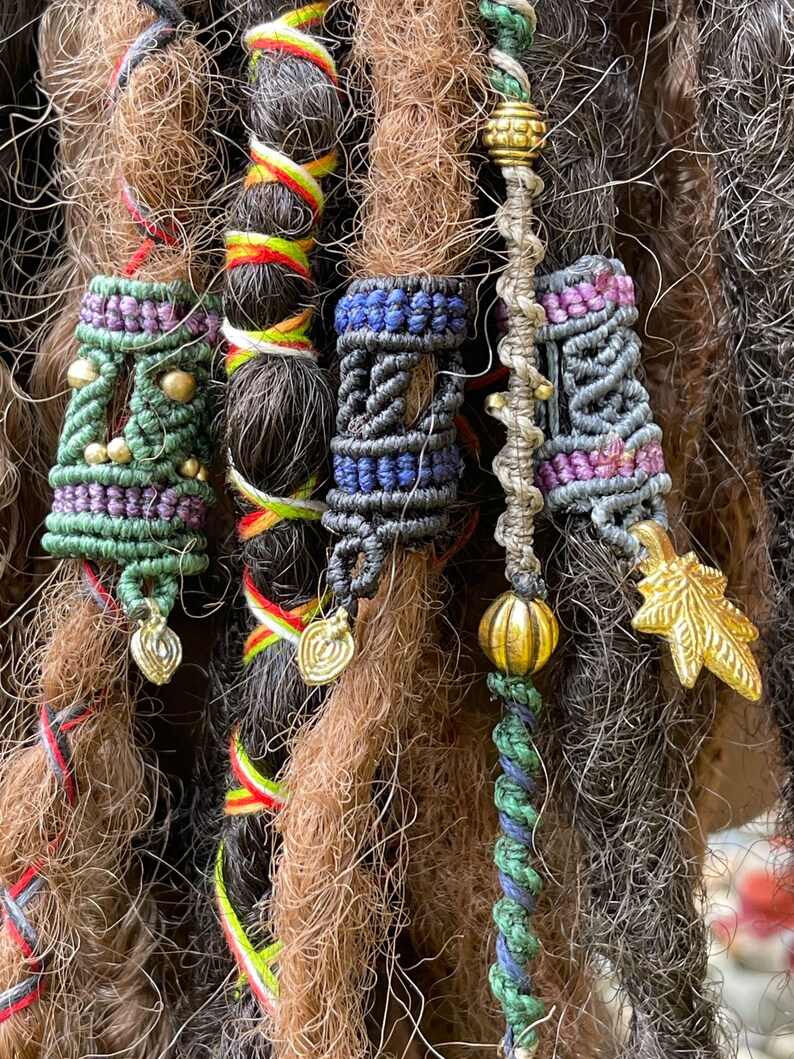 Handmade Goa Hair Jewelry // Boho Hairstyle Bead // Dreadlock Braid Wrap // Loc Jewelry Hair Accessories // Wanderlust Jewelry Wearable Art - Handmade Goa Hair Jewelry // Boho Hairstyle Bead // Dreadlock Braid Wrap // Loc Jewelry Hair Accessories // Wanderlust Jewelry Wearable Art -