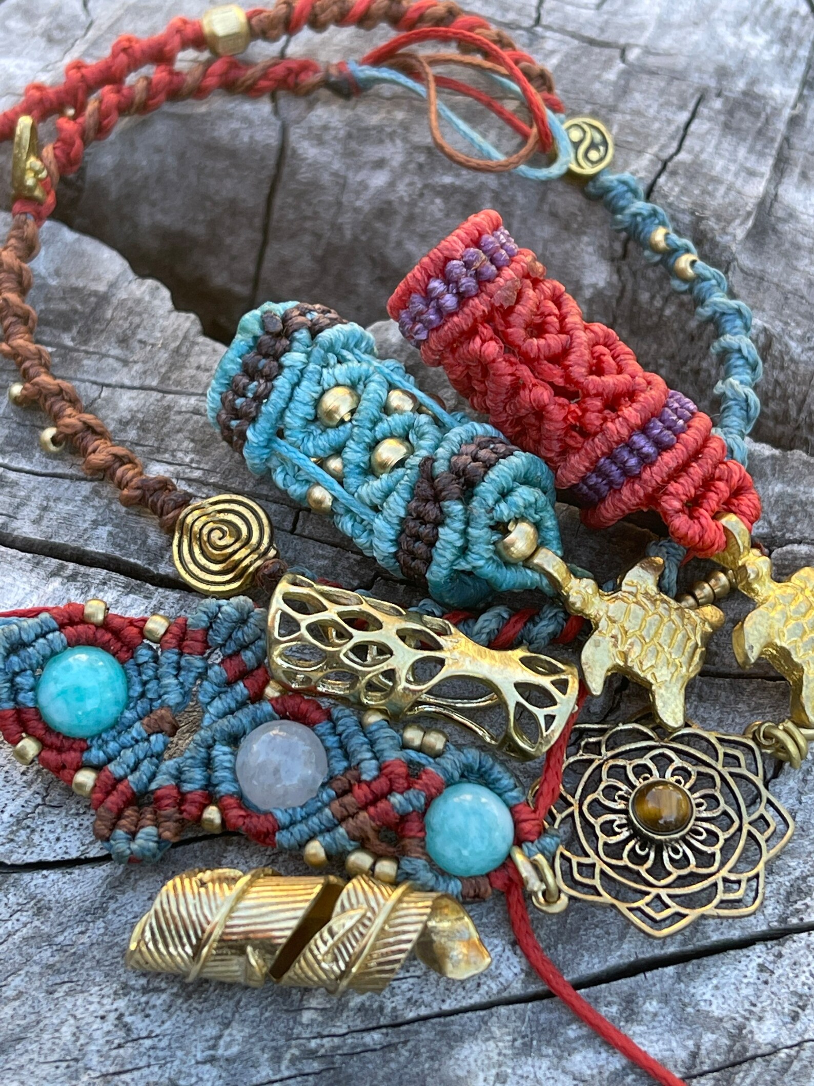 Rasta Sacred Geometry Bead Set for Dreadlocks - Buddhist Hair ...