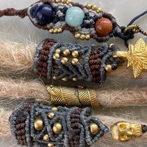Dreadlock jewelry loc bead dread bead psywear braid india handmade handcast brass Buddhist jewelry image 2