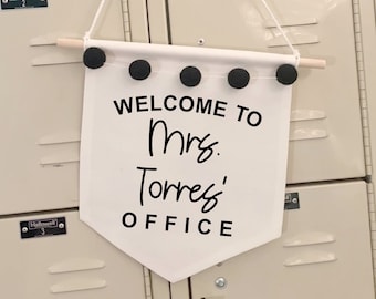 Personalized Teacher Door Hanger | Boho Teacher | Classroom Banner | Teacher Gifts